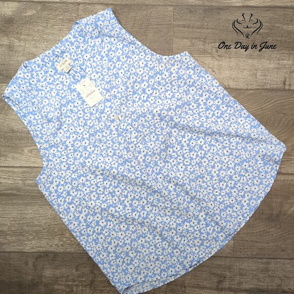 J.Crew Floral Button Front Tank Top Size S - Picture 1 of 5
